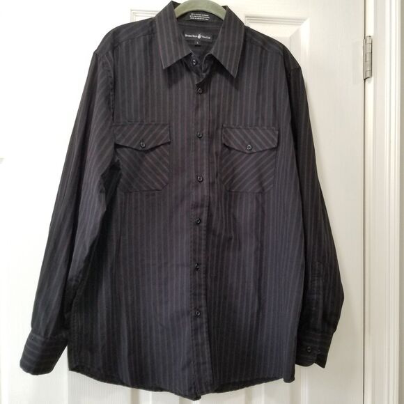 Beverly Hills Polo Club Button down long sleeve shirt size large - Picture 4 of 7